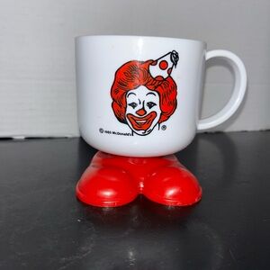 Vintage 1985 McDonald's Clown Feet Ronald McDonald Plastic Cup